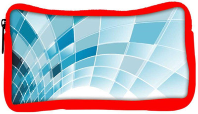 

Snoogg Eco Friendly Canvas Blue Squares Abstract Designer Student Pen Pencil Case Coin Purse Pouch Cosmetic Makeup Bag (RED) Pouch(Multicolor)