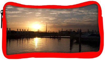 

Snoogg Eco Friendly Canvas Sunset View Of Burj Khalifa Designer Student Pen Pencil Case Coin Purse Pouch Cosmetic Makeup Bag (RED) Pouch(Multicolor)