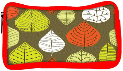 

Snoogg Eco Friendly Canvas Active Leaves Designer Student Pen Pencil Case Coin Purse Pouch Cosmetic Makeup Bag (RED) Pouch(Multicolor)