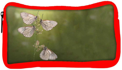 

Snoogg Eco Friendly Canvas White Butterfly Designer Student Pen Pencil Case Coin Purse Pouch Cosmetic Makeup Bag (RED) Pouch(Multicolor)