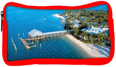 

Snoogg Eco Friendly Canvas Blue Beach Designer Student Pen Pencil Case Coin Purse Pouch Cosmetic Makeup Bag (RED) Pouch(Multicolor)