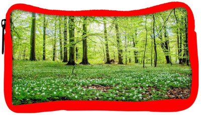 

Snoogg Eco Friendly Canvas Small White Flowers Designer Student Pen Pencil Case Coin Purse Pouch Cosmetic Makeup Bag (RED) Pouch(Multicolor)