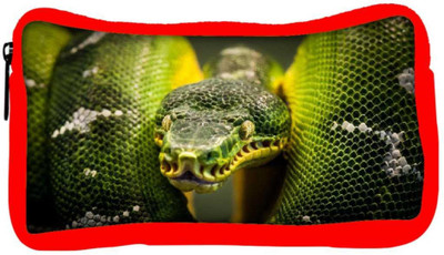 

Snoogg Eco Friendly Canvas Green Snake Designer Student Pen Pencil Case Coin Purse Pouch Cosmetic Makeup Bag (RED) Pouch(Multicolor)