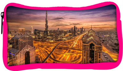 

Snoogg Eco Friendly Canvas Dubai Famous Road Designer Student Pen Pencil Case Coin Purse Pouch Cosmetic Makeup Bag (PINK) Pouch(Multicolor)