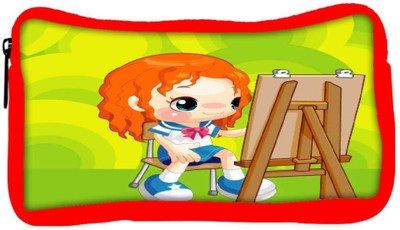 

Snoogg Eco Friendly Canvas Painting Schoolgirl 2675 Student Pen Pencil Case Coin Purse Pouch Cosmetic Makeup Bag (RED) Pouch(Multicolor)