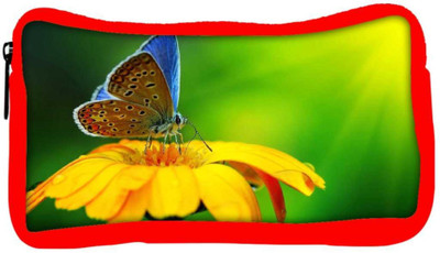 

Snoogg Eco Friendly Canvas Butterfly In Sunflower Designer Student Pen Pencil Case Coin Purse Pouch Cosmetic Makeup Bag (RED) Pouch(Multicolor)