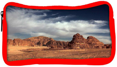 

Snoogg Eco Friendly Canvas Desert Mountain Designer Student Pen Pencil Case Coin Purse Pouch Cosmetic Makeup Bag (RED) Pouch(Multicolor)