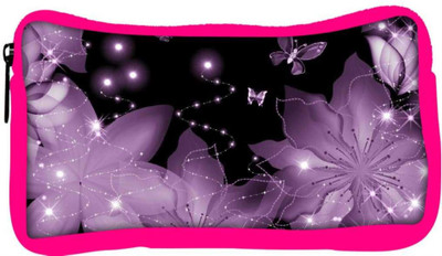 

Snoogg Eco Friendly Canvas Floral Butterfly Designer Student Pen Pencil Case Coin Purse Pouch Cosmetic Makeup Bag (PINK) Pouch(Multicolor)