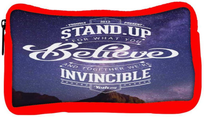 

Snoogg Eco Friendly Canvas Stand Up And Believe 2740 Student Pen Pencil Case Coin Purse Pouch Cosmetic Makeup Bag (RED) Pouch(Multicolor)
