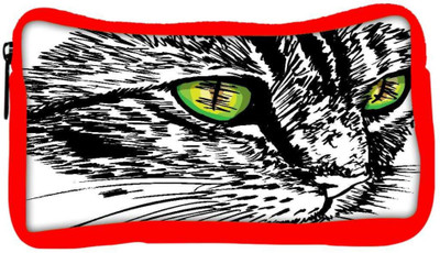

Snoogg Eco Friendly Canvas Sketch Of Curious Little Cat Looking At Something On The Ground Vector Illu Student Pen Pencil Case Coin Purse Pouch Cosmetic Makeup Bag (RED) Pouch(Multicolor)