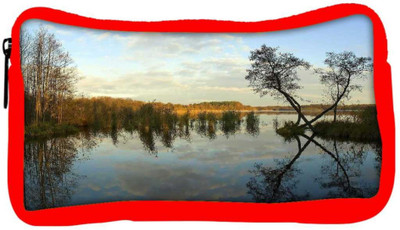 

Snoogg Eco Friendly Canvas River And Clouds Designer Student Pen Pencil Case Coin Purse Pouch Cosmetic Makeup Bag (RED) Pouch(Multicolor)