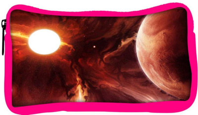 

Snoogg Eco Friendly Canvas Solar Eclipse Designer Student Pen Pencil Case Coin Purse Pouch Cosmetic Makeup Bag (PINK) Pouch(Multicolor)