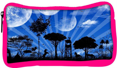 

Snoogg Eco Friendly Canvas Abstract Blue Nature Designer Student Pen Pencil Case Coin Purse Pouch Cosmetic Makeup Bag (PINK) Pouch(Multicolor)