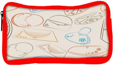 

Snoogg Eco Friendly Canvas Handbag Designer Student Pen Pencil Case Coin Purse Pouch Cosmetic Makeup Bag (RED) Pouch(Multicolor)