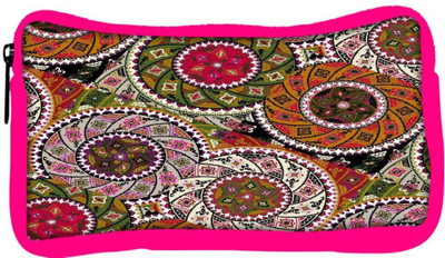 

Snoogg Eco Friendly Canvas Multicolor Pattern Design Designer Student Pen Pencil Case Coin Purse Pouch Cosmetic Makeup Bag (PINK) Pouch(Multicolor)