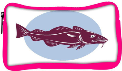 

Snoogg Eco Friendly Canvas Atlantic Codfish Retro Student Pen Pencil Case Coin Purse Pouch Cosmetic Makeup Bag (PINK) Pouch(Multicolor)