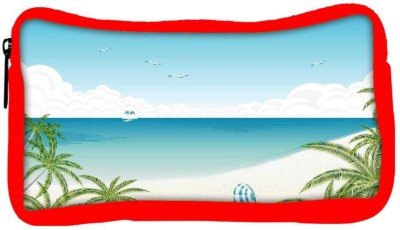 

Snoogg Eco Friendly Canvas Beach Side View Designer Student Pen Pencil Case Coin Purse Pouch Cosmetic Makeup Bag (RED) Pouch(Multicolor)