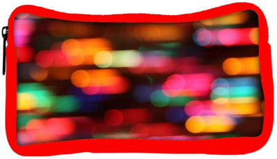 

Snoogg Eco Friendly Canvas City Lights Designer Student Pen Pencil Case Coin Purse Pouch Cosmetic Makeup Bag (RED) Pouch(Multicolor)