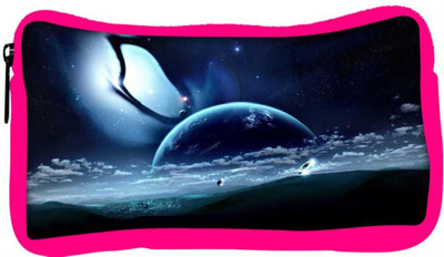 

Snoogg Eco Friendly Canvas Abstract Neon Earth Designer Student Pen Pencil Case Coin Purse Pouch Cosmetic Makeup Bag (PINK) Pouch(Multicolor)