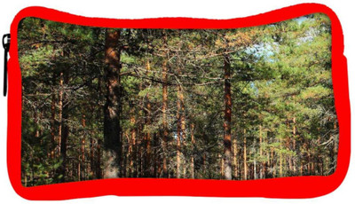 

Snoogg Eco Friendly Canvas Humid Climate Designer Student Pen Pencil Case Coin Purse Pouch Cosmetic Makeup Bag (RED) Pouch(Multicolor)