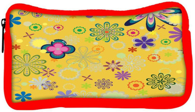 

Snoogg Eco Friendly Canvas Yellow Floral Pattern Designer Student Pen Pencil Case Coin Purse Pouch Cosmetic Makeup Bag (RED) Pouch(Multicolor)