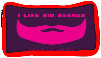 

Snoogg Eco Friendly Canvas Big Beards Cannot Lie 2919 Student Pen Pencil Case Coin Purse Pouch Cosmetic Makeup Bag (RED) Pouch(Multicolor)