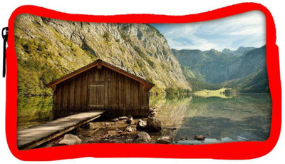 

Snoogg Eco Friendly Canvas Lake Side House Designer Student Pen Pencil Case Coin Purse Pouch Cosmetic Makeup Bag (RED) Pouch(Multicolor)