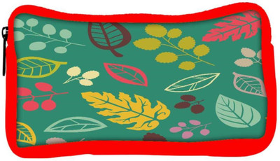 

Snoogg Eco Friendly Canvas Colorful Leaves Blue Designer Student Pen Pencil Case Coin Purse Pouch Cosmetic Makeup Bag (RED) Pouch(Multicolor)
