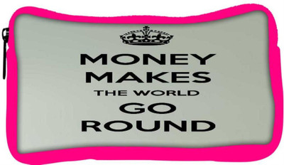 

Snoogg Eco Friendly Canvas Money Makes Student Pen Pencil Case Coin Purse Pouch Cosmetic Makeup Bag (PINK) Pouch(Multicolor)