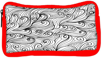 

Snoogg Eco Friendly Canvas Black Pattern Grey Designer Student Pen Pencil Case Coin Purse Pouch Cosmetic Makeup Bag (RED) Pouch(Multicolor)