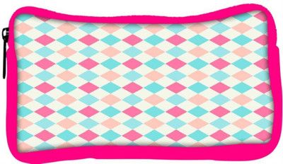 

Snoogg Eco Friendly Canvas Multicolor Blocks Designer Student Pen Pencil Case Coin Purse Pouch Cosmetic Makeup Bag (PINK) Pouch(Multicolor)