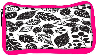 

Snoogg Eco Friendly Canvas Black Leaves Designer Student Pen Pencil Case Coin Purse Pouch Cosmetic Makeup Bag (PINK) Pouch(Multicolor)