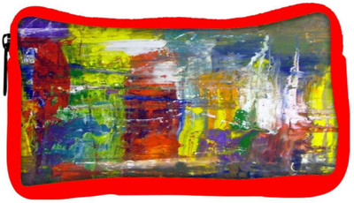 

Snoogg Eco Friendly Canvas Wall Art Abstract Painting Student Pen Pencil Case Coin Purse Pouch Cosmetic Makeup Bag (RED) Pouch(Multicolor)