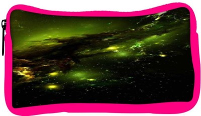 

Snoogg Eco Friendly Canvas Abstract Space Student Pen Pencil Case Coin Purse Pouch Cosmetic Makeup Bag (PINK) Pouch(Multicolor)