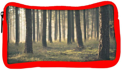 

Snoogg Eco Friendly Canvas Forest Surface Designer Student Pen Pencil Case Coin Purse Pouch Cosmetic Makeup Bag (RED) Pouch(Multicolor)