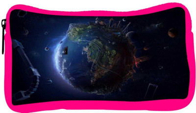 

Snoogg Eco Friendly Canvas Animated Earth Designer Student Pen Pencil Case Coin Purse Pouch Cosmetic Makeup Bag (PINK) Pouch(Multicolor)