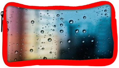 

Snoogg Eco Friendly Canvas Water Drops Designer Student Pen Pencil Case Coin Purse Pouch Cosmetic Makeup Bag (RED) Pouch(Multicolor)