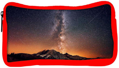 

Snoogg Eco Friendly Canvas Milky Way Above The Mountains Designer Student Pen Pencil Case Coin Purse Pouch Cosmetic Makeup Bag (RED) Pouch(Multicolor)