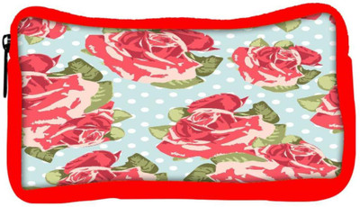 

Snoogg Eco Friendly Canvas Beautiful Seamless Rose Pattern With Blue Polka Dot Background Student Pen Pencil Case Coin Purse Pouch Cosmetic Makeup Bag (RED) Pouch(Multicolor)