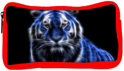 

Snoogg Eco Friendly Canvas Neon Tiger Designer Student Pen Pencil Case Coin Purse Pouch Cosmetic Makeup Bag (RED) Pouch(Multicolor)