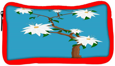 

Snoogg Eco Friendly Canvas White Flowers Plant Student Pen Pencil Case Coin Purse Pouch Cosmetic Makeup Bag (RED) Pouch(Multicolor)
