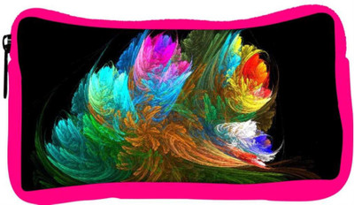 

Snoogg Eco Friendly Canvas Multicolor Pattern Designer Student Pen Pencil Case Coin Purse Pouch Cosmetic Makeup Bag (PINK) Pouch(Multicolor)