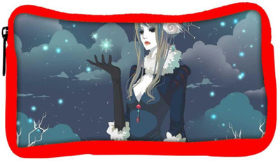 

Snoogg Eco Friendly Canvas Snow Queen Designer Student Pen Pencil Case Coin Purse Pouch Cosmetic Makeup Bag (RED) Pouch(Multicolor)