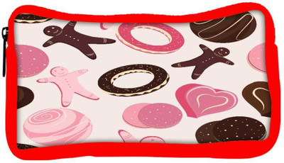 

Snoogg Eco Friendly Canvas Pink Chocolates Designer Student Pen Pencil Case Coin Purse Pouch Cosmetic Makeup Bag (RED) Pouch(Multicolor)