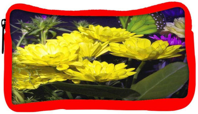

Snoogg Eco Friendly Canvas Butterfly On Flowers Student Pen Pencil Case Coin Purse Pouch Cosmetic Makeup Bag (RED) Pouch(Multicolor)