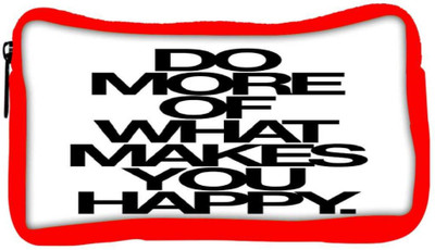 

Snoogg Eco Friendly Canvas Do More Of What Makes You Happy Student Pen Pencil Case Coin Purse Pouch Cosmetic Makeup Bag (RED) Pouch(Multicolor)