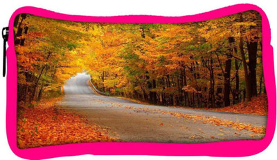 

Snoogg Eco Friendly Canvas Orange Leaves Designer Student Pen Pencil Case Coin Purse Pouch Cosmetic Makeup Bag (PINK) Pouch(Multicolor)