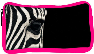 

Snoogg Eco Friendly Canvas Zebra Eyes Designer Student Pen Pencil Case Coin Purse Pouch Cosmetic Makeup Bag (PINK) Pouch(Multicolor)