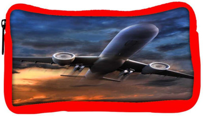 

Snoogg Eco Friendly Canvas Airliner Take Off Illustration Student Pen Pencil Case Coin Purse Pouch Cosmetic Makeup Bag (RED) Pouch(Multicolor)