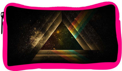 

Snoogg Eco Friendly Canvas Abstract Triangle Designer Student Pen Pencil Case Coin Purse Pouch Cosmetic Makeup Bag (PINK) Pouch(Multicolor)